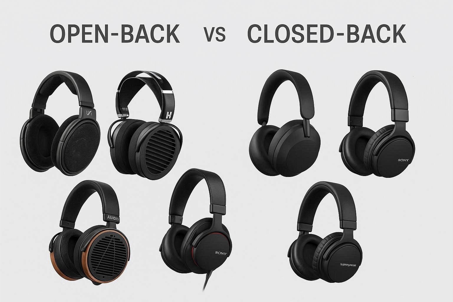 difference between open back and closed back headphones​
