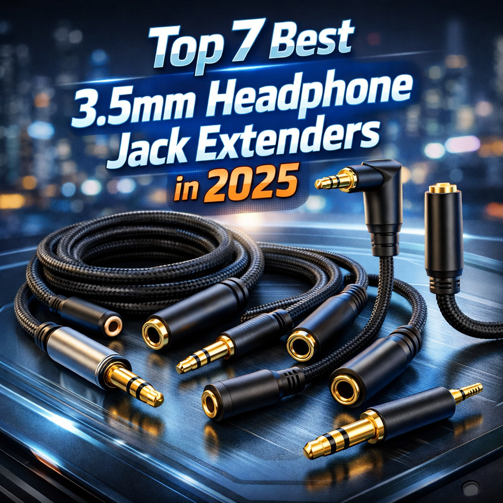 Image 1: HOOTEK 6ft Nylon Braided Headphone Extension Cable.